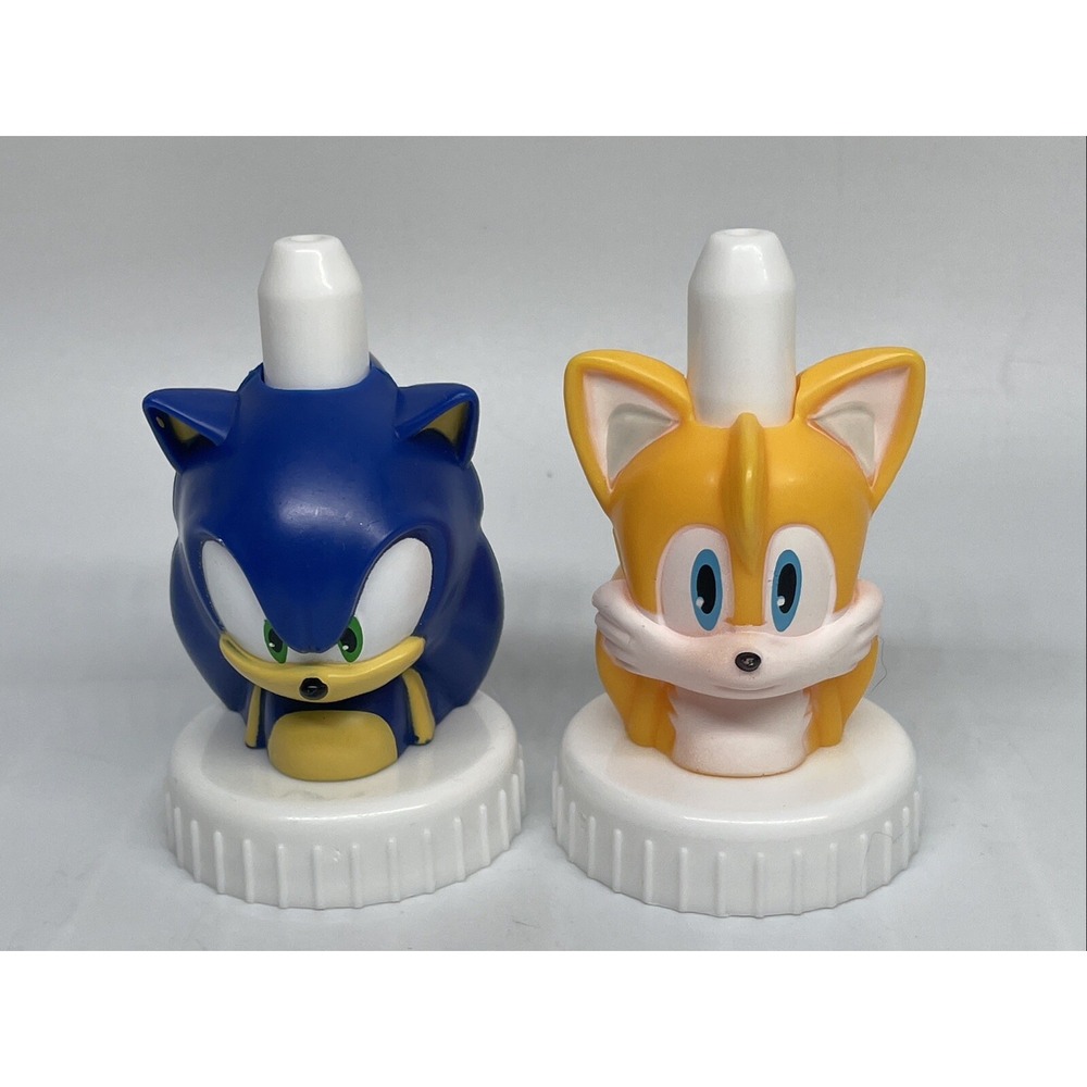 Sonic The Hedgehog And Tails SEGA Good 2 Grow Toppers LOT of 2